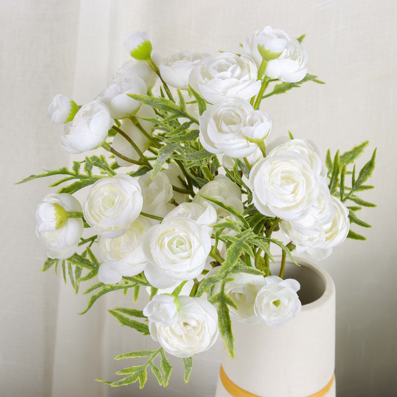 Bulk 2 Bundles 10 Stems Ranunculus Bouquet With Greenery for Vase Filler Bouquet Wedding Decor Wholesale