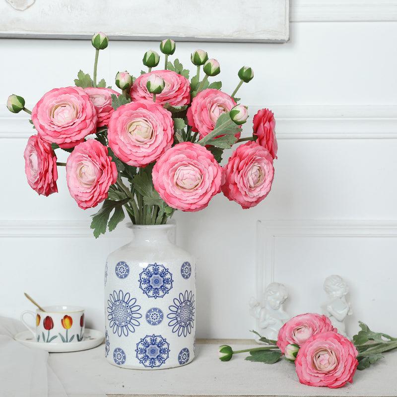 Bulk Exclusive 18.8" Ranunculus Real Touch Stem Artificial Flowers Wholesale