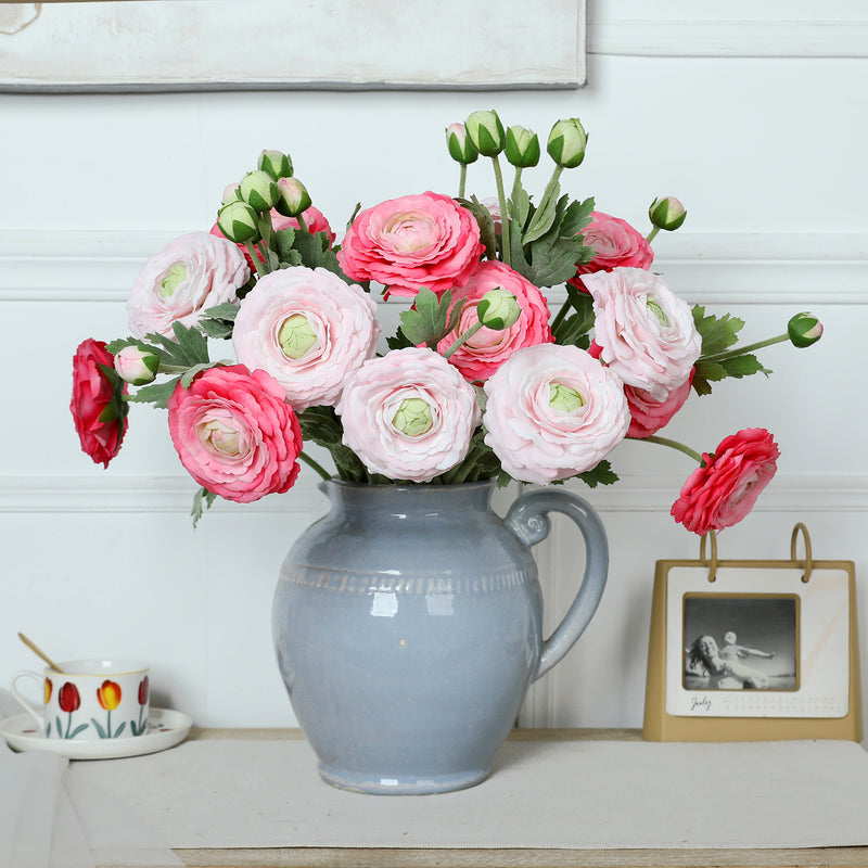 Bulk Exclusive 18.8" Ranunculus Real Touch Stem Artificial Flowers Wholesale