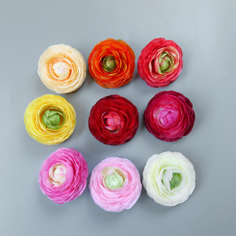 Bulk 10pcs Ranunculus Flower Heads for Crafts Wholesale