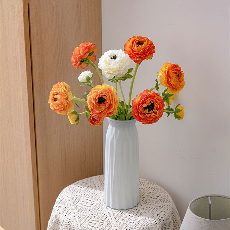 Bulk 20" Ranunculus Stems Artificial Silk Flowers for Wedding Home Decoration Wholesale