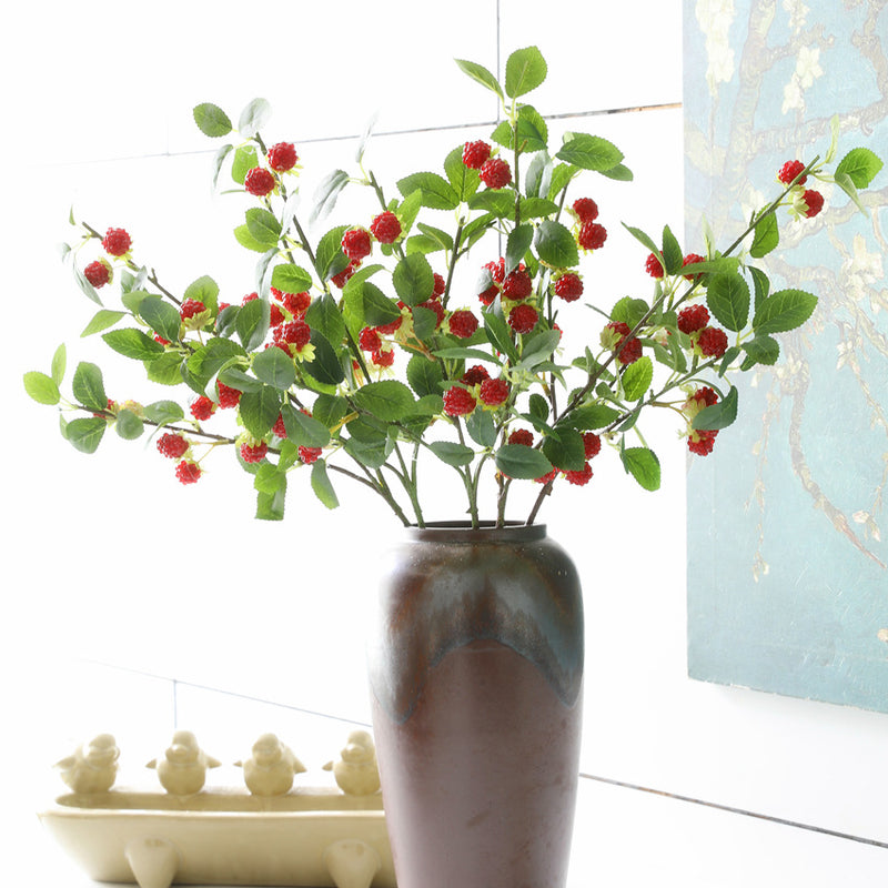 Bulk Raspberry Stems Branches Picks Artificial Berry Stems Wholesale