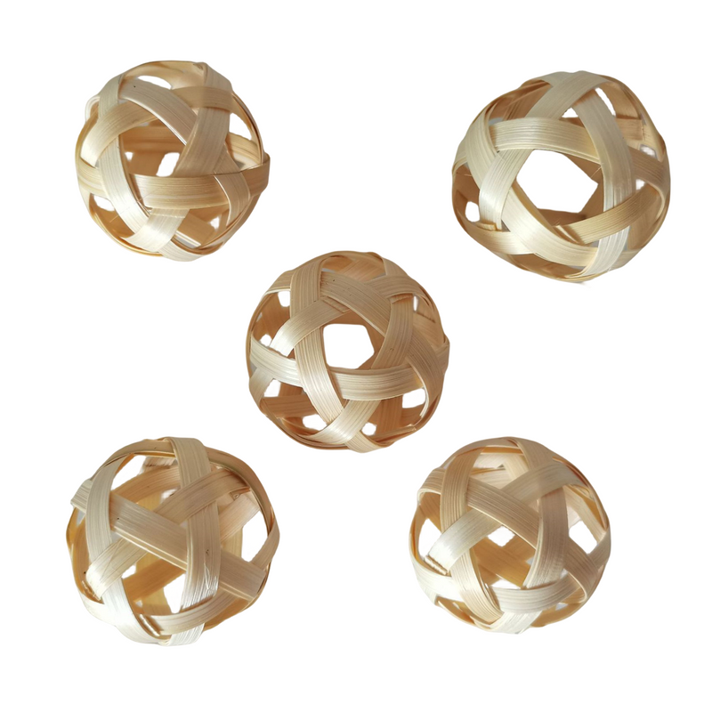 Lot de 5 boules de rotin en osier pour vases, centre de table, fête de mariage, vente en gros