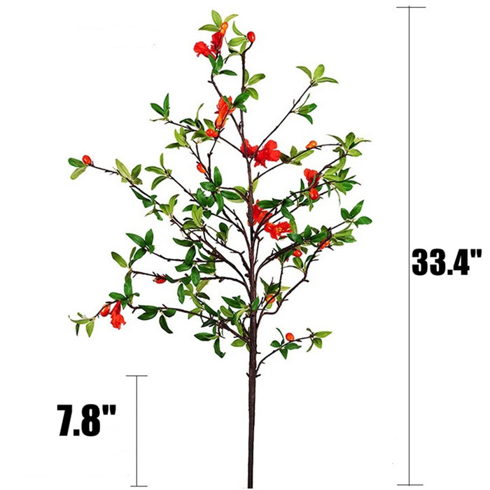 Premium 33.4" Real Touch Pomegranate - Lifelike Silk Floral Arrangements for Weddings & Home Decor
