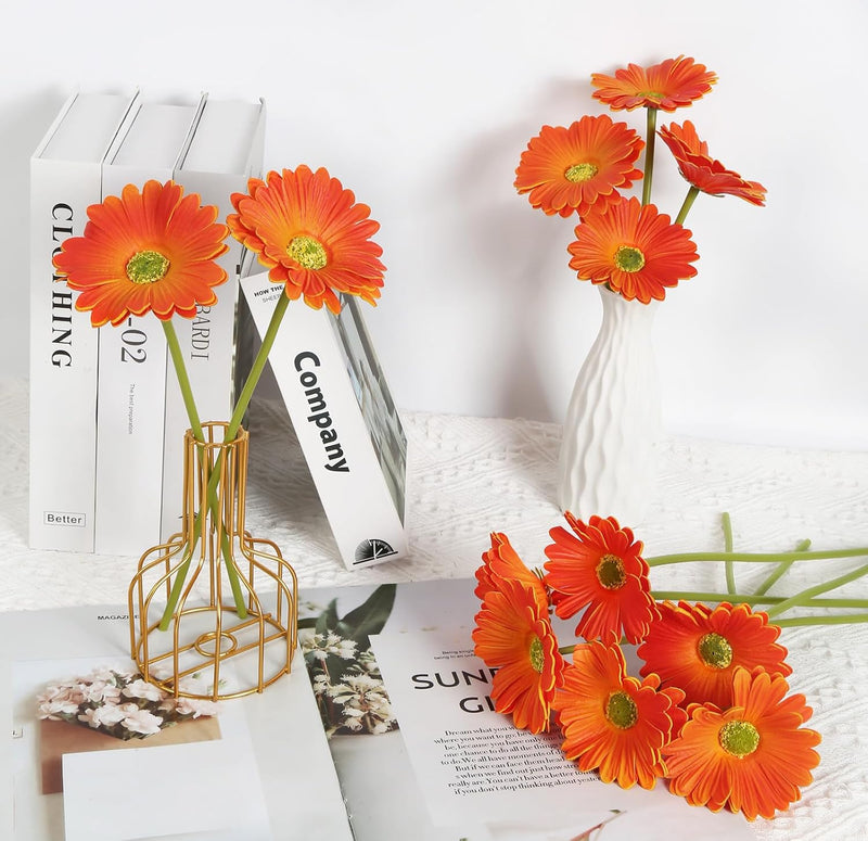 Bulk Clearance 11.8" Small Real Touch Artificial Daisy Gerbera Stems Wholesale