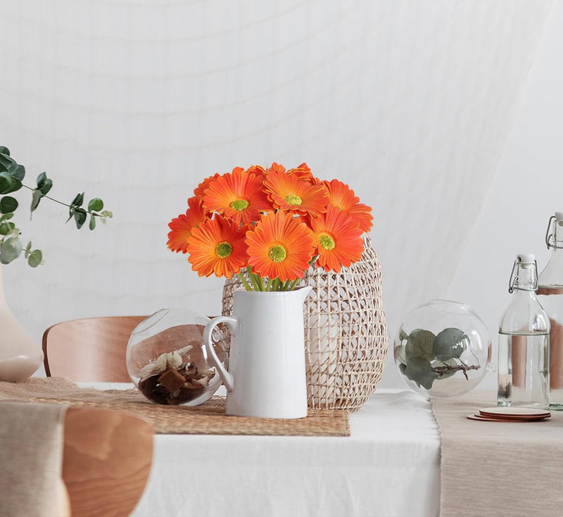 Bulk Clearance 11.8" Small Real Touch Artificial Daisy Gerbera Stems Wholesale