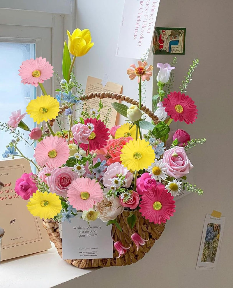 Bulk Clearance 11.8" Small Real Touch Artificial Daisy Gerbera Stems Wholesale