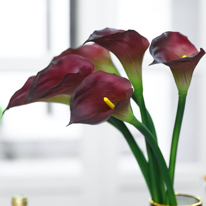 Premium 12pcs Real Touch Calla Lily Flowers Soft Latex Calla Lily Bouquet Wholesale