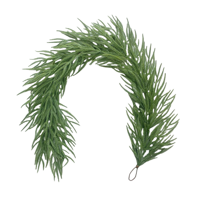 Clearance Bulk 6FT Real Touch Norfolk Pine Garland Lifelike Artificial Greenery for Christmas Wholesale