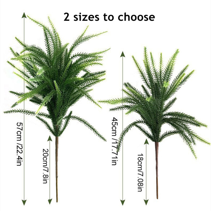 Bulk 2 Sizes Real Touch Norfolk Pine Branch Artificial Christmas Green Plants Branches Wholesale