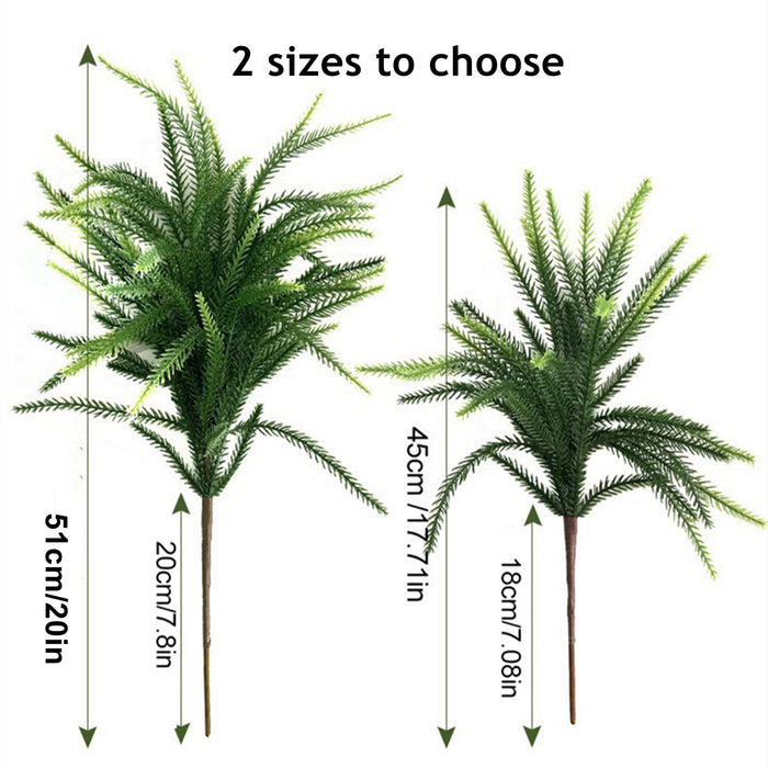 Bulk 2 Sizes Real Touch Norfolk Pine Branch Artificial Christmas Green Plants Branches Wholesale