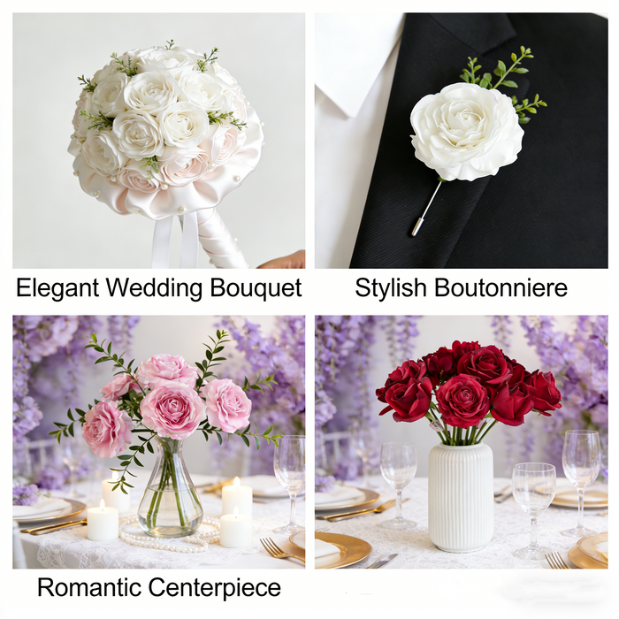 Bulk 13" Real Touch Peony Stems for Wedding DIY Bouquet & Centerpiece Wholesale