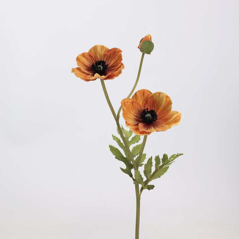 Premium Real Touch Poppy Flower Stem - 14"