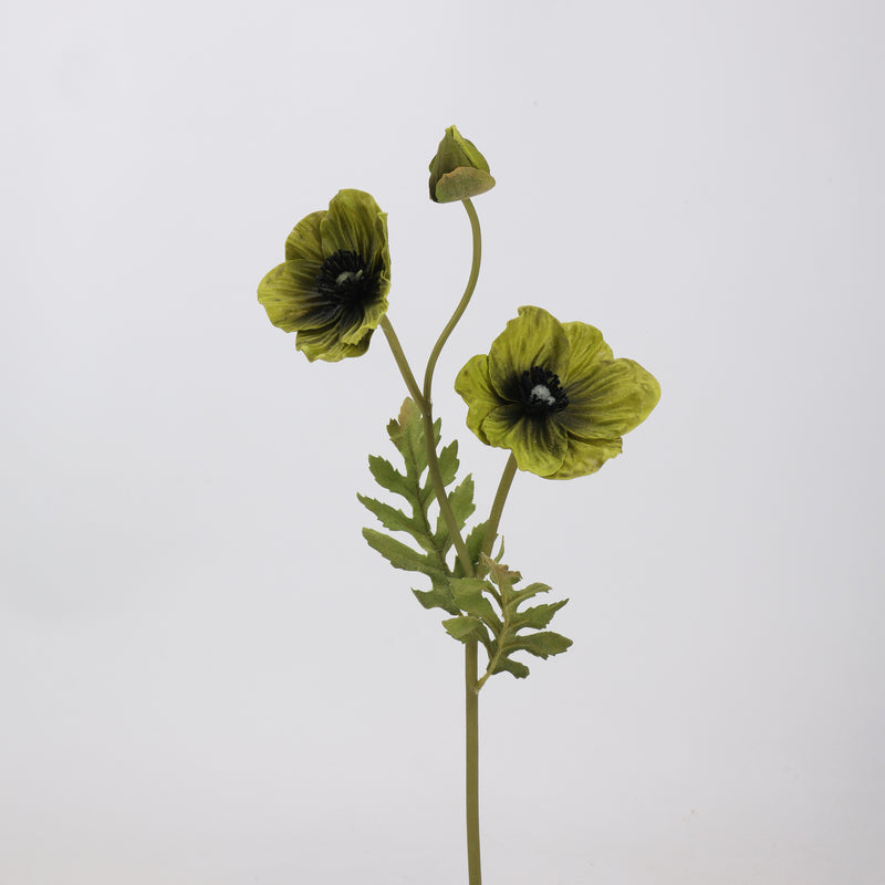 Premium Real Touch Poppy Flower Stem - 14"
