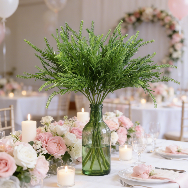 Bulk 16" Realistic Faux Sage Green Plants for Wedding DIY Greenery Decor Wholesale