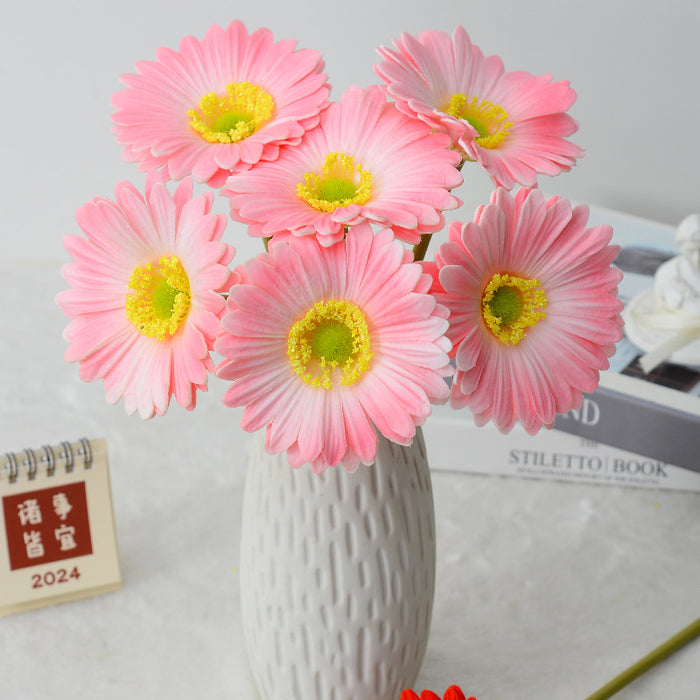 Clearance Bulk 15" Realistic Artificial Daisies  Real Touch Moms Gerbera Stem Wholesale