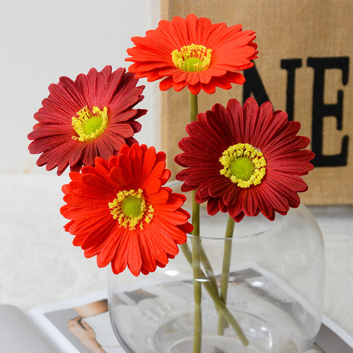 Bulk 15" Realistic Artificial Daisies Moms Stem Real Touch Floral Wholesale