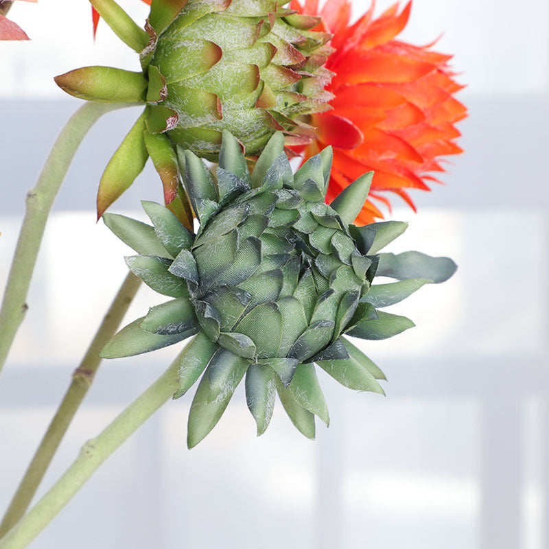 Lot de 24 tiges d'artichaut en soie pour arrangement floral artificiel d'automne