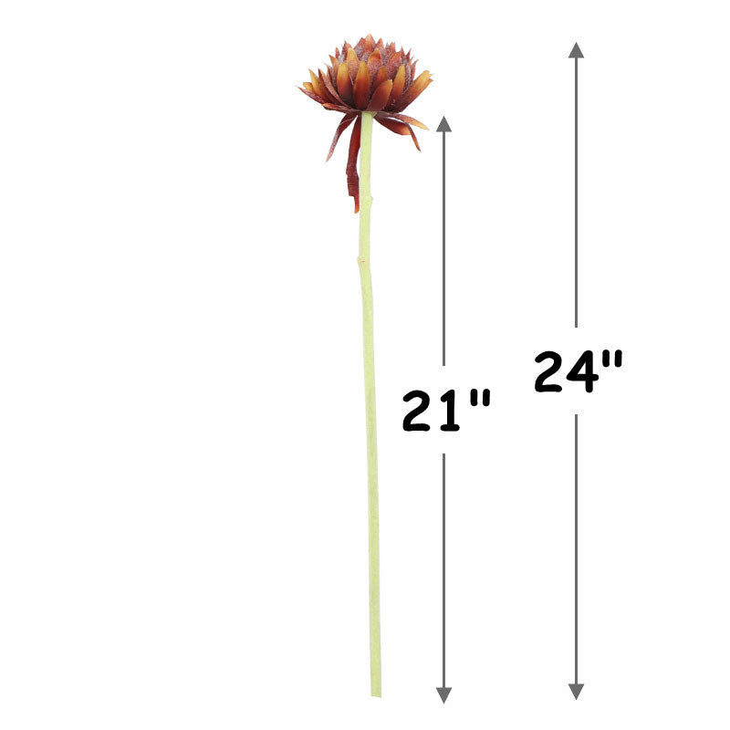 Lot de 24 tiges d'artichaut en soie pour arrangement floral artificiel d'automne