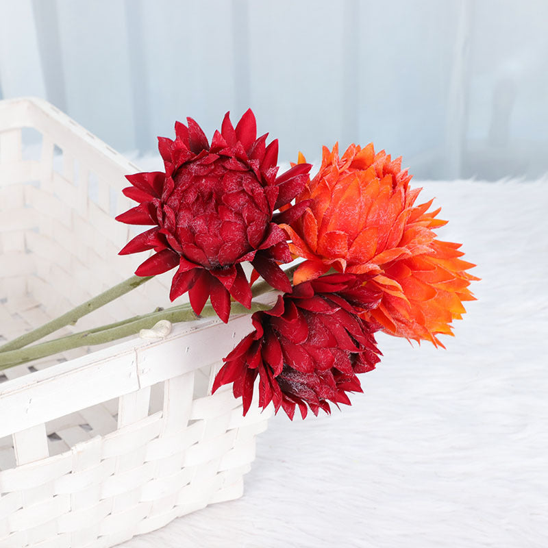 Lot de 24 tiges d'artichaut en soie pour arrangement floral artificiel d'automne