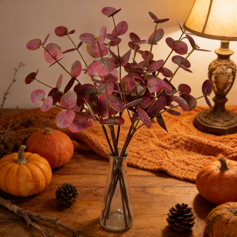 Premium 19.6" Real Touch Eucalyptus - Lifelike Floral Arrangements for Weddings & Home Decor