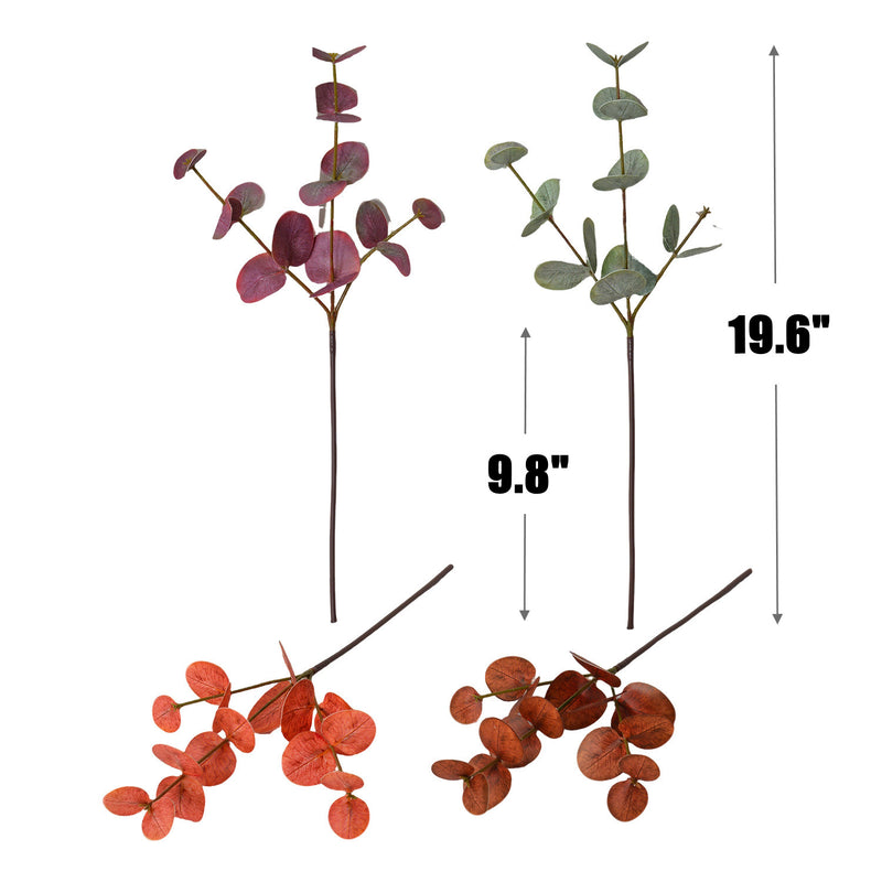 Premium 19.6" Real Touch Eucalyptus - Lifelike Floral Arrangements for Weddings & Home Decor