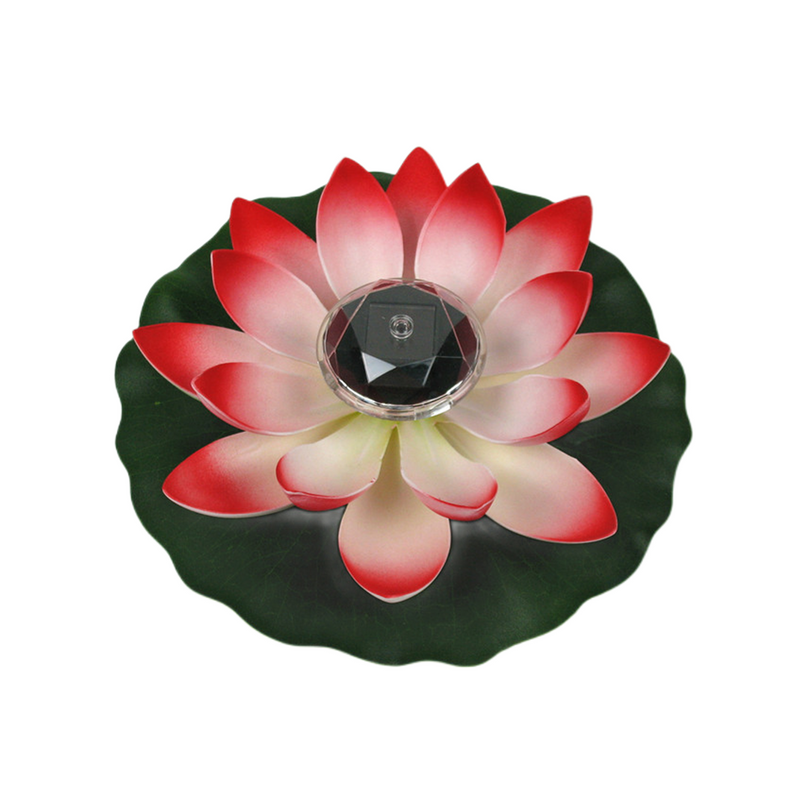 Bulk Solar Power Energy Floating Lotus Flower LED Light Water Hyacinth Pond Plants Wholesale
