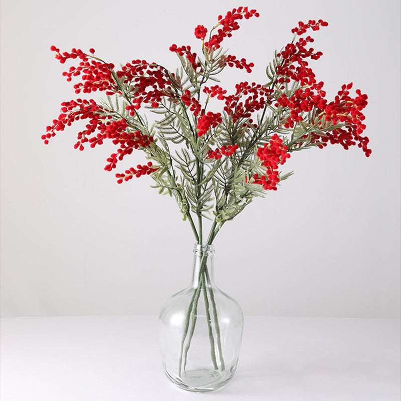 Tiges de mimosa en vrac de 34 pouces, branches de fleurs de mimosa artificielles, feuillage à longues tiges, vente en gros