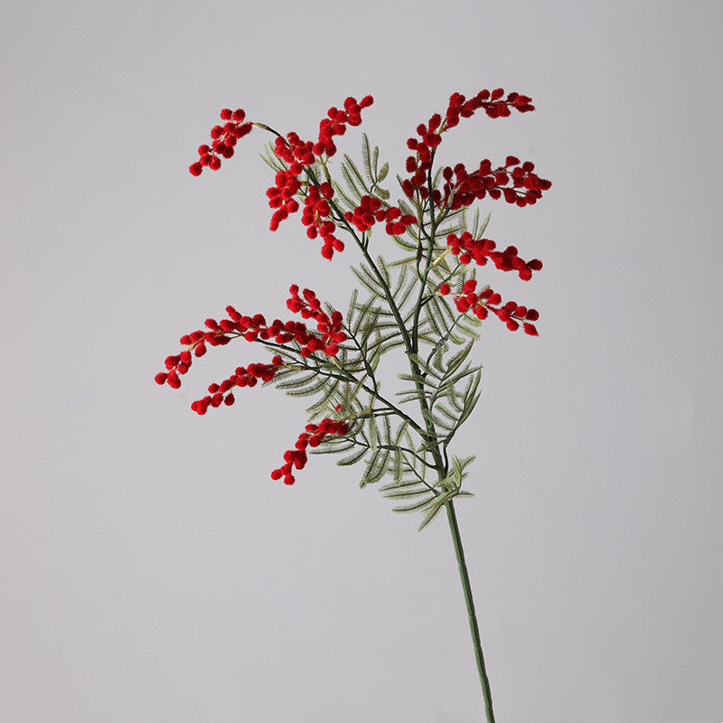 Tiges de mimosa en vrac de 34 pouces, branches de fleurs de mimosa artificielles, feuillage à longues tiges, vente en gros