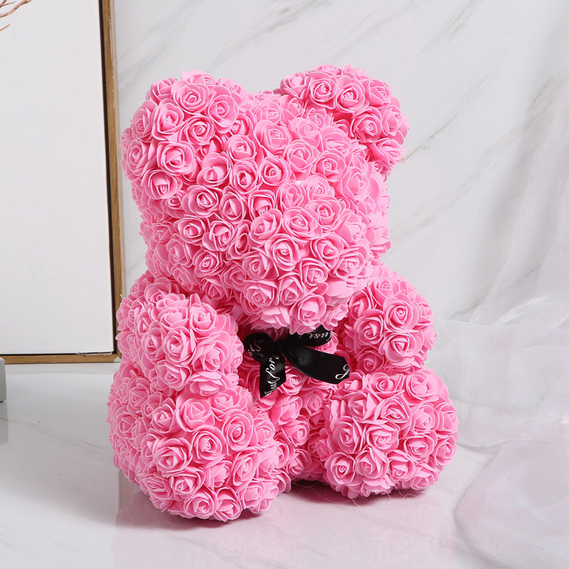 Bulk Rose Bear Artificial Foam Flowers Bear Romantic Creative Gifts For Valentines Day Wholesale
