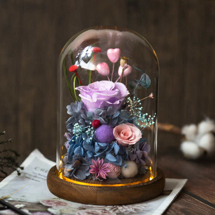Bulk Rose Gifts for Women Preserved Rose in Glass Dome Forever Real Roses Birthday Gifts Wholesale