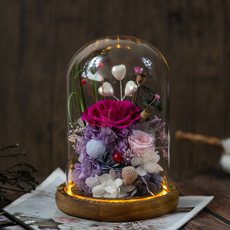 Bulk Rose Gifts for Women Preserved Rose in Glass Dome Forever Real Roses Birthday Gifts Wholesale