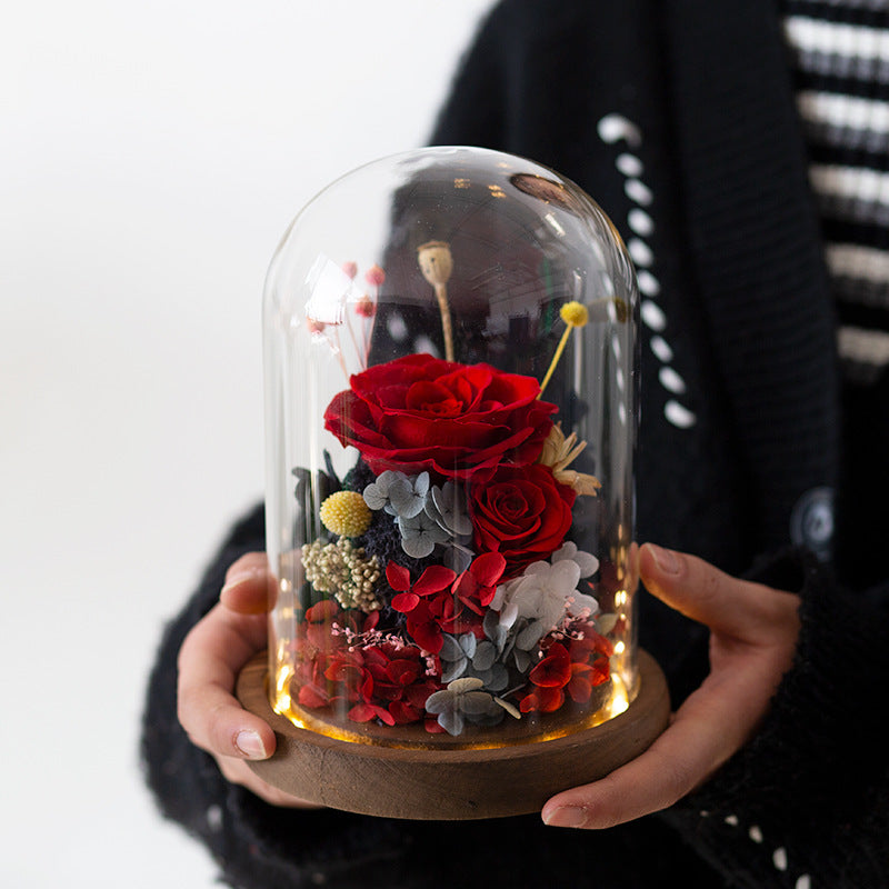 Bulk Rose Gifts for Women Preserved Rose in Glass Dome Forever Real Roses Birthday Gifts Wholesale