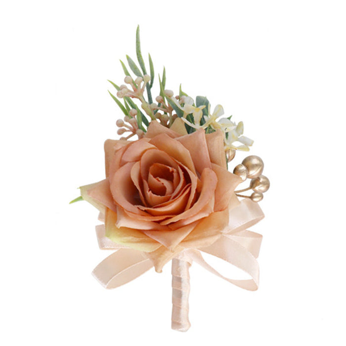 Bulk Rose Boutonniere for Prom Silk Flowers Wholesale