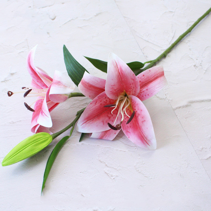 Colección de decoración de flores rosa fucsia a granel flores de seda artificiales al por mayor 