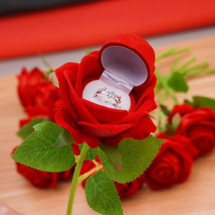 Bulk Red Rose Ring Box for Proposal Ring, Ceremony Wedding or Special Occasions Wholesale