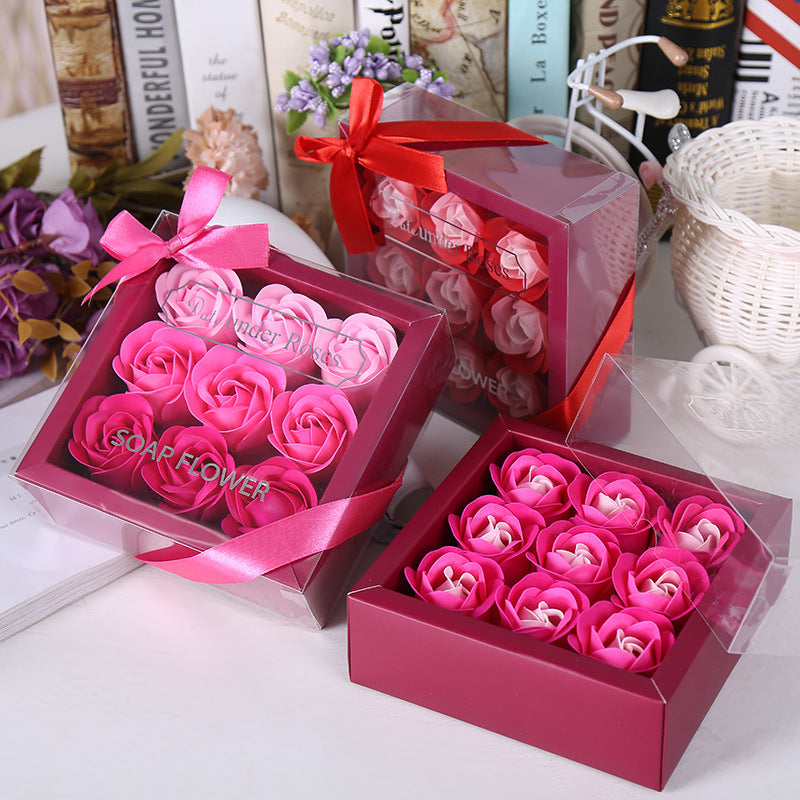 Bulk Rose Soap Flower Gift Box Valentine's Day Gift Holiday Party Creative Artificial Flower Couple Gift Wholesale