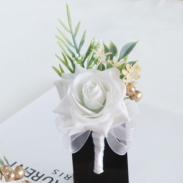 Bulk Rose Boutonniere for Men Artificial Rose Flower for Wedding Flowers Ceremony Prom Flower Wholesale