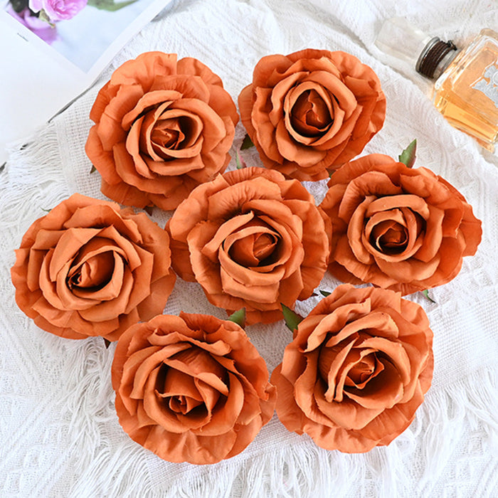 Bulk 7pcs Avalanche Rose Flower Heads Silk Flowers for Crafts Wholesale