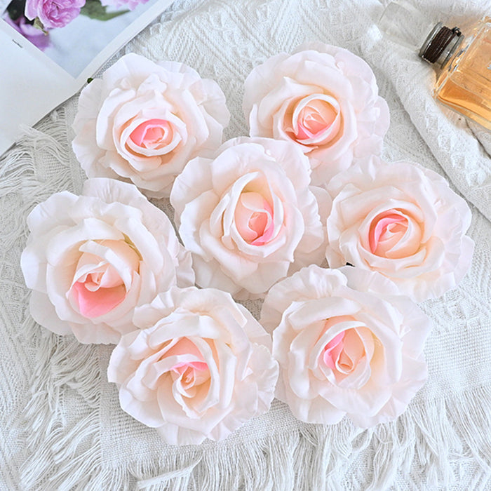 Bulk 7pcs Avalanche Rose Flower Heads Silk Flowers for Crafts Wholesale