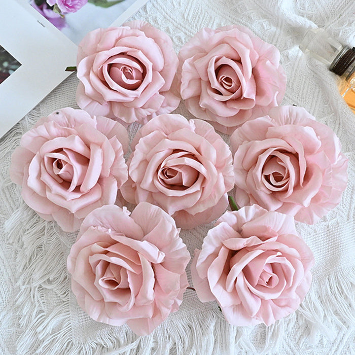 Bulk 7pcs Avalanche Rose Flower Heads Silk Flowers for Crafts Wholesale