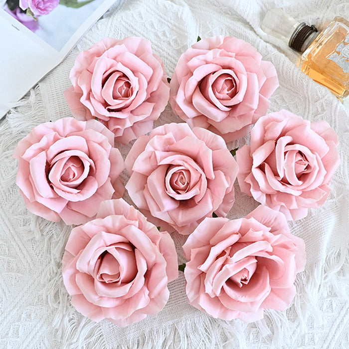 Bulk 7pcs Avalanche Rose Flower Heads Silk Flowers for Crafts Wholesale