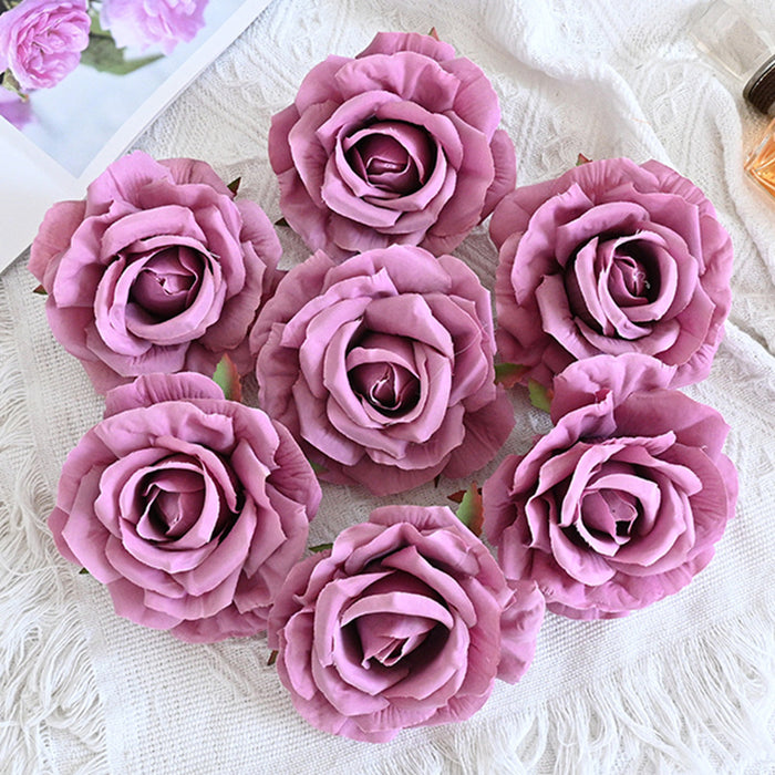 Bulk 7pcs Avalanche Rose Flower Heads Silk Flowers for Crafts Wholesale