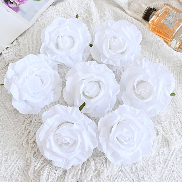 Bulk 7pcs Avalanche Rose Flower Heads Silk Flowers for Crafts Wholesale