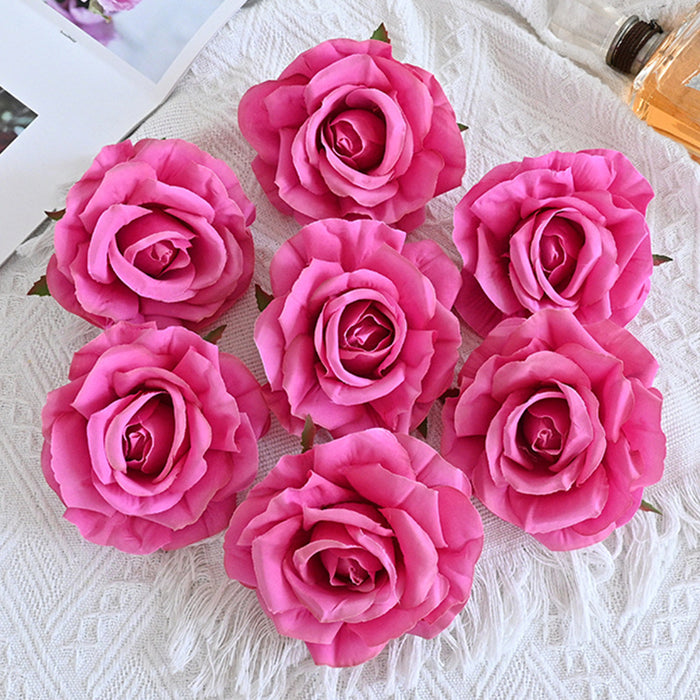 Bulk 7pcs Avalanche Rose Flower Heads Silk Flowers for Crafts Wholesale