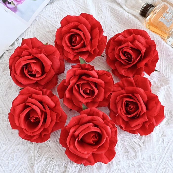 Bulk 7pcs Avalanche Rose Flower Heads Silk Flowers for Crafts Wholesale