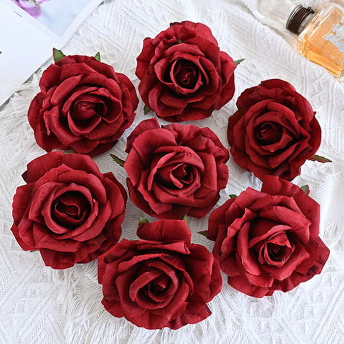 Bulk 7pcs Avalanche Rose Flower Heads Silk Flowers for Crafts Wholesale