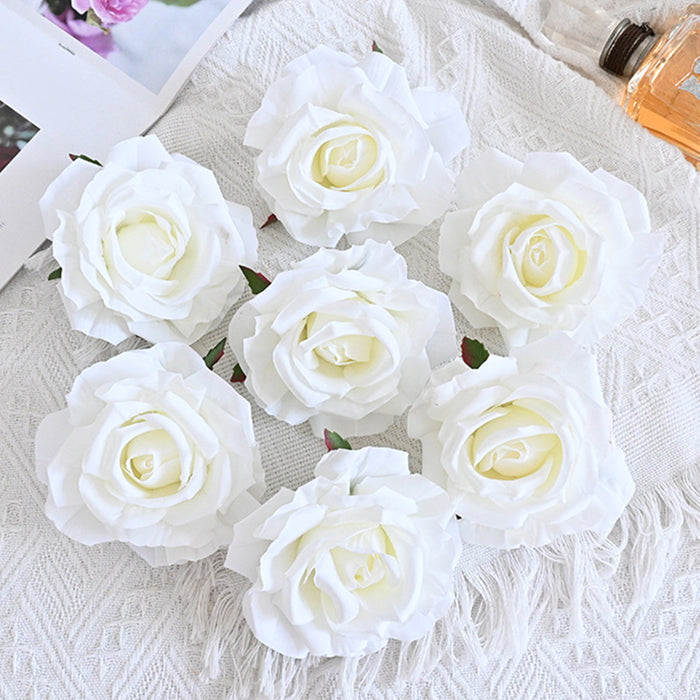 Bulk 7pcs Avalanche Rose Flower Heads Silk Flowers for Crafts Wholesale