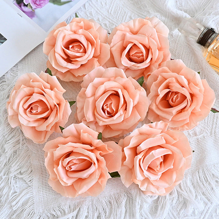 Bulk 7pcs Avalanche Rose Flower Heads Silk Flowers for Crafts Wholesale