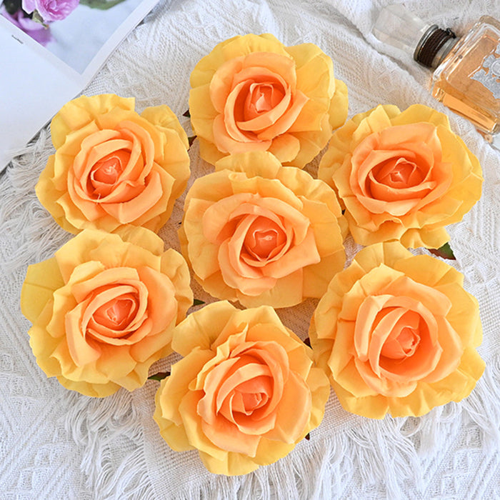 Bulk 7pcs Avalanche Rose Flower Heads Silk Flowers for Crafts Wholesale